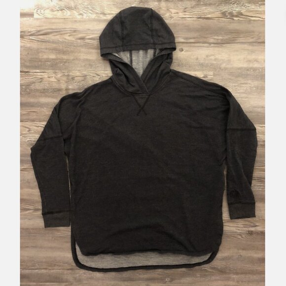 The North Face Gray Pullover Hoodie Women's Size M Medium Lightweight Wide Cut - Picture 2 of 8